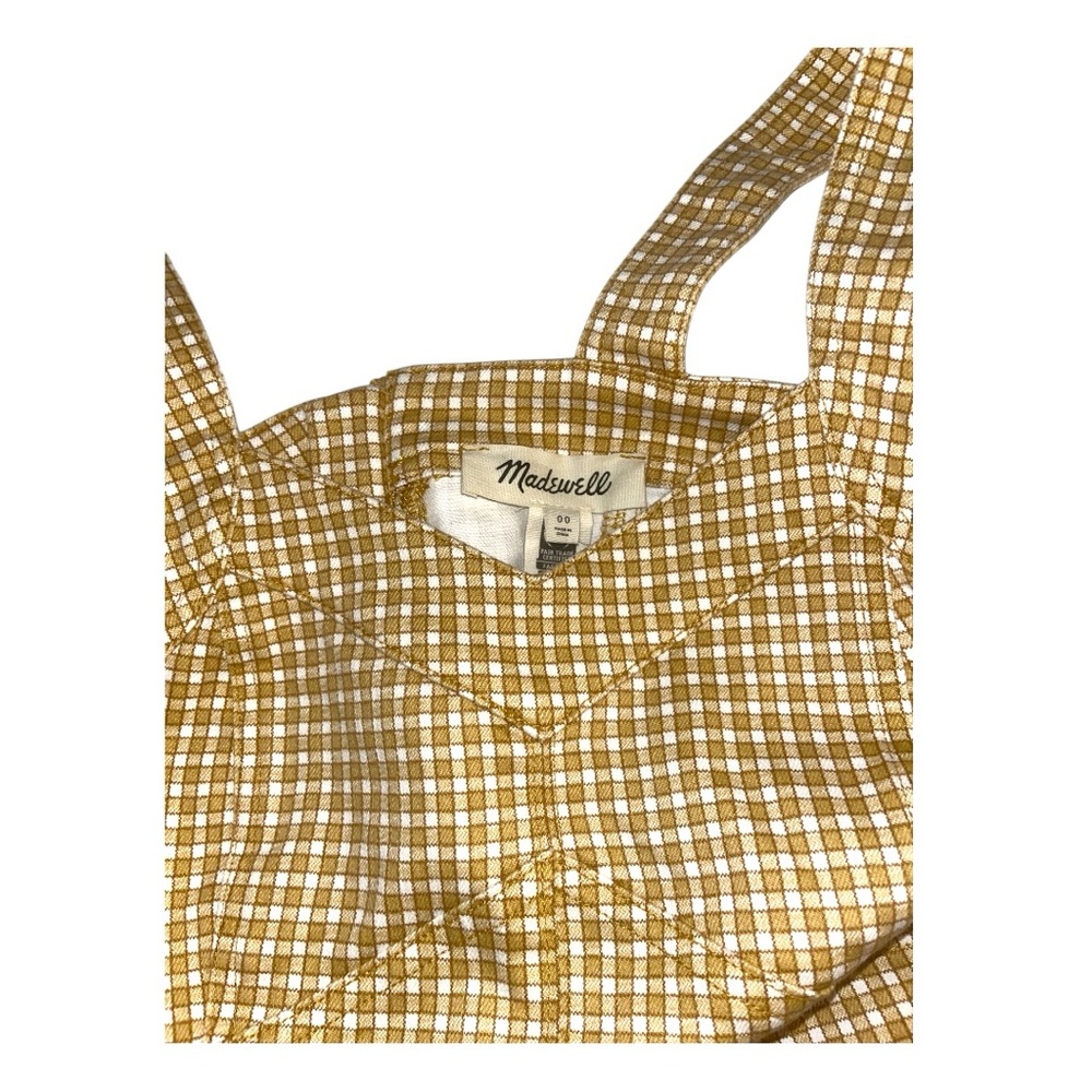 Madewell Denim Supercrop Tank Top in Mini Check- Size 00 - Picture 11 of 11